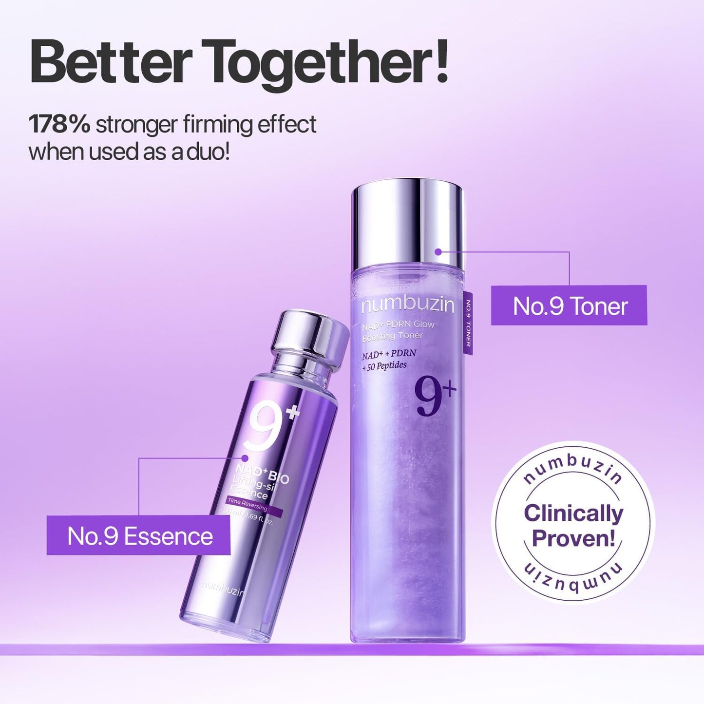 numbuzin No.9 Toner | NAD+ PDRN Glow Boosting Toner | Glowing, Firming, Moisturizing, Elasticity, Wrinkles, Fine Lines, Korean Skin Care | Salmon PDRN, Peptides, NAD | Essence for