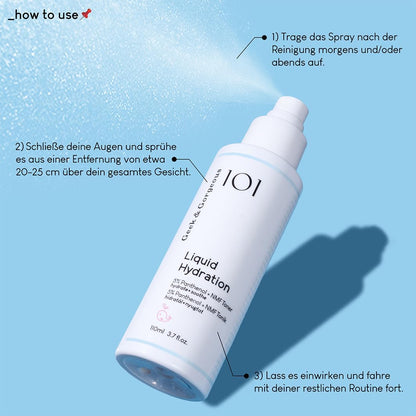 Geek & Gorgeous – Liquid Hydration – Lightweight Toner Mist with 5% Panthenol & Natural Moisturizing Factors – Hydrates & Soothes All Skin Types – 110 ml