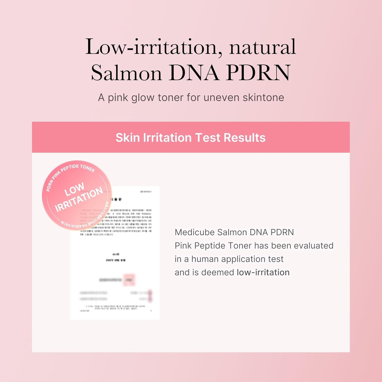 medicube Salmon DNA PDRN Pink CICA Soothing Toner I Pink Glow Toner to Stimulate, Soothe and Soothe Skin, Uneven Complexion, Peptide and Niacinamide, Korean Skin Care (250ml)
