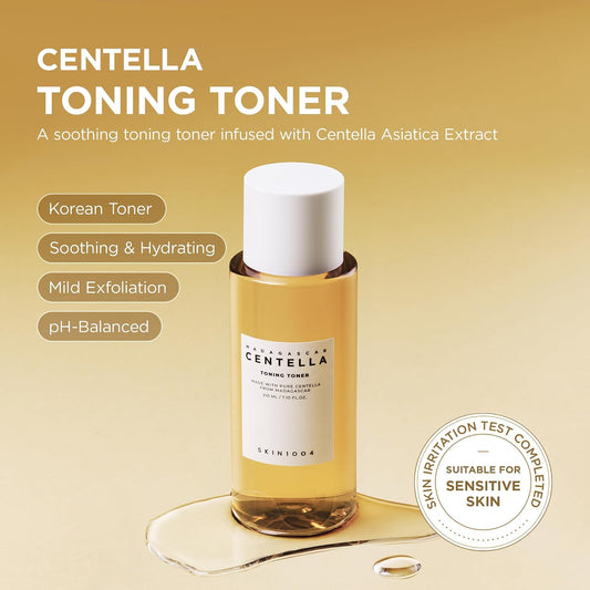 SKIN1004 Madagascar Centella Toning Toner 7.10 fl.oz (210ml) | Centella Extract 84% | Daily Skincare Solution for Sensitive, Acne-Prone Skin
